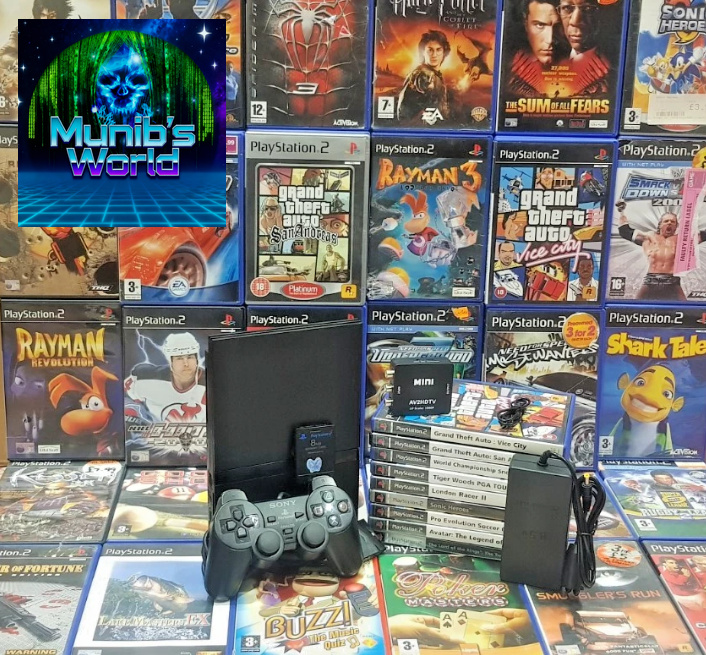 Sony PlayStation 2 Slim PS2 Console TESTED WORKING 5 Random Games 🎮🎮