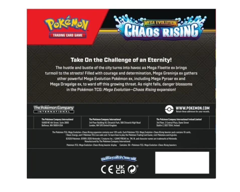 Pokémon - Mega Evolution - Chaos Rising - Booster Box (36 Boosters)