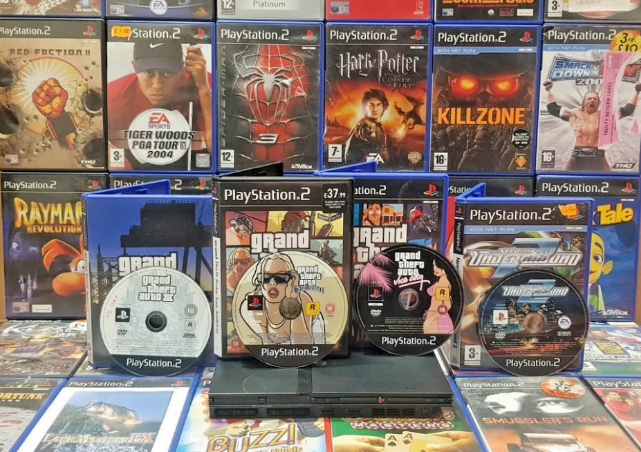 Sony PlayStation 2 Slim PS2 Console TESTED WORKING 6 MEGA Bundles 🕹️🕹️🕹️