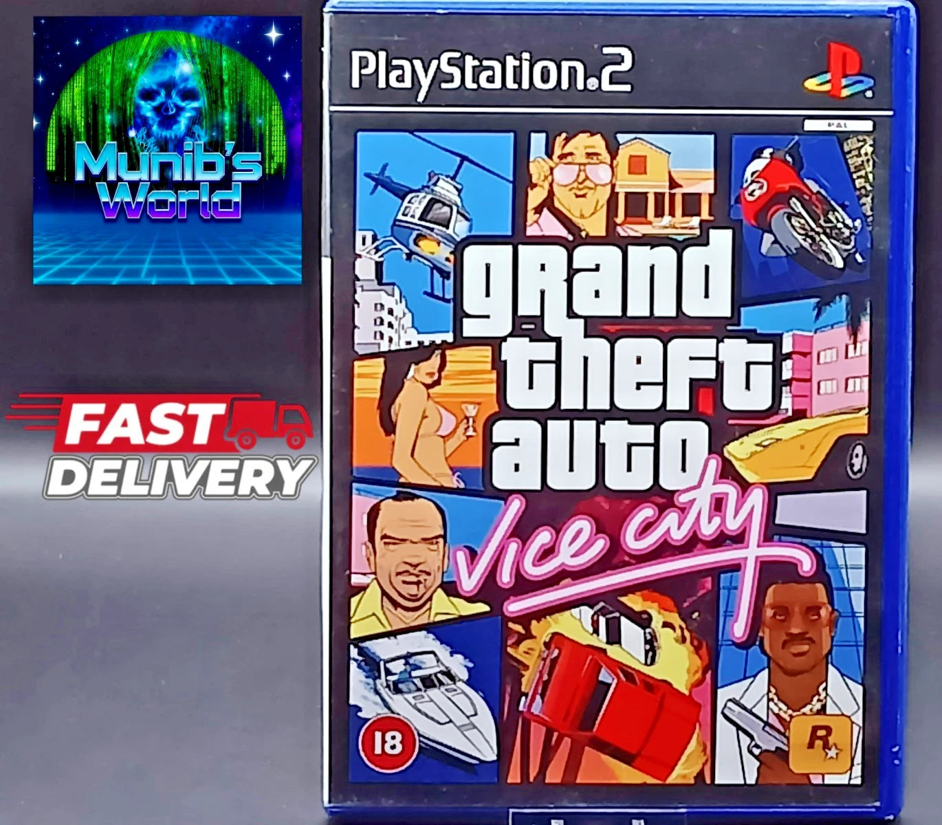 Grand Theft Auto: Vice City (PS2)  Near Mint Excellent Condition Same Day P&P