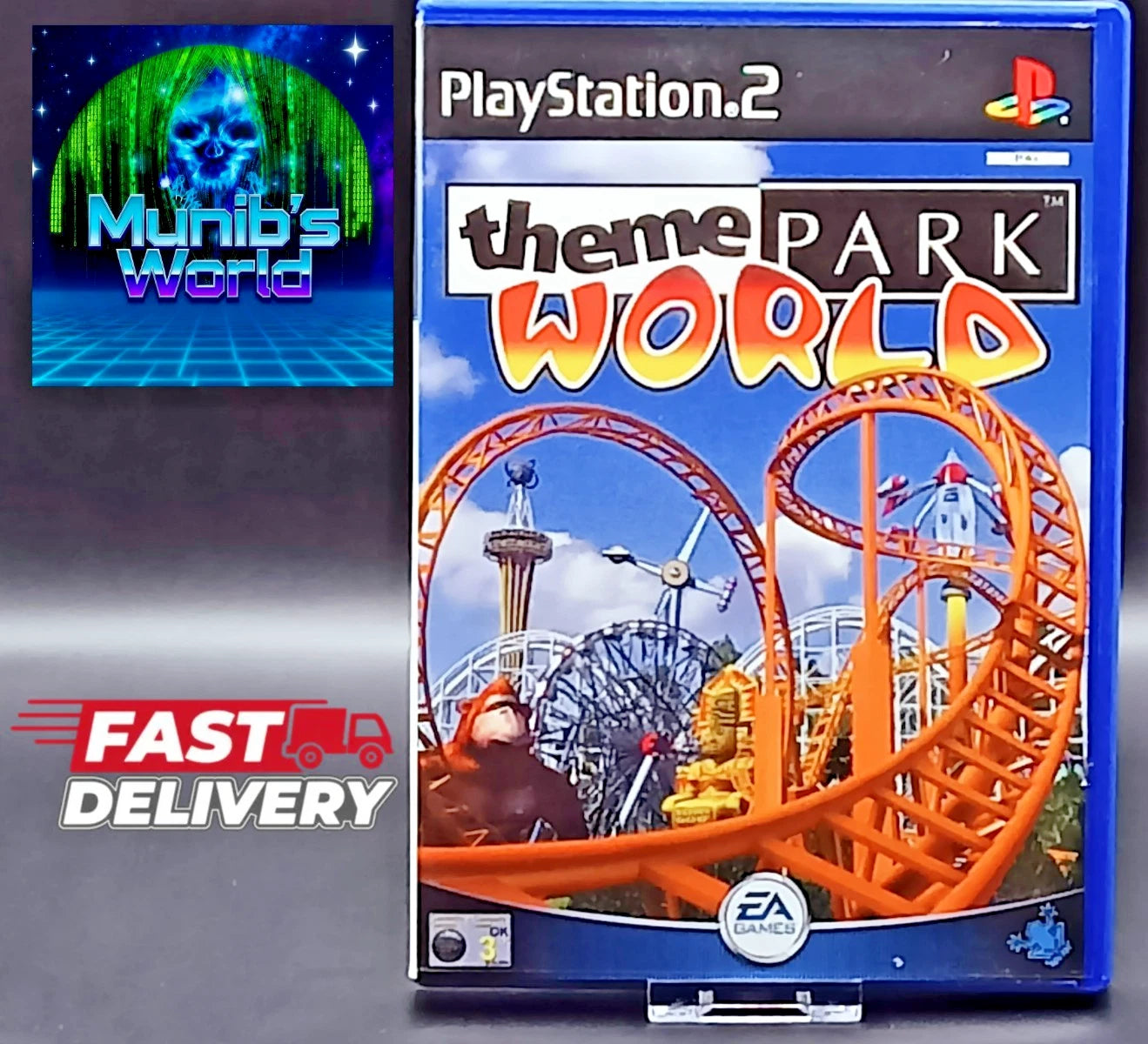 Theme Park World - Sony Playstation 2 PS2 Video Game Near Mint Same Day Fast P&P