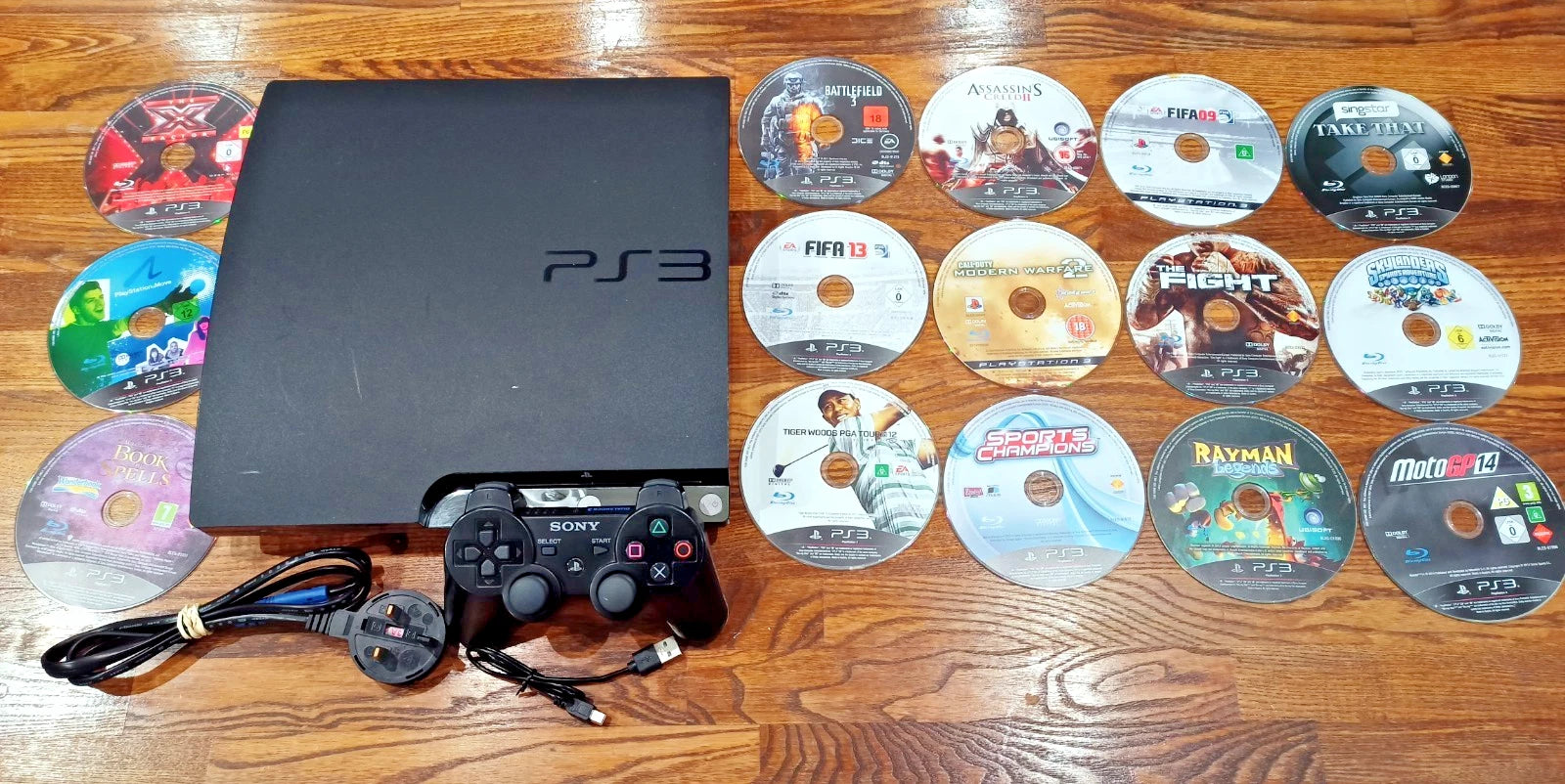 Sony Playstation 3 PS3 Console Working 5 Random Games *SAME DAY POST* Full Setup